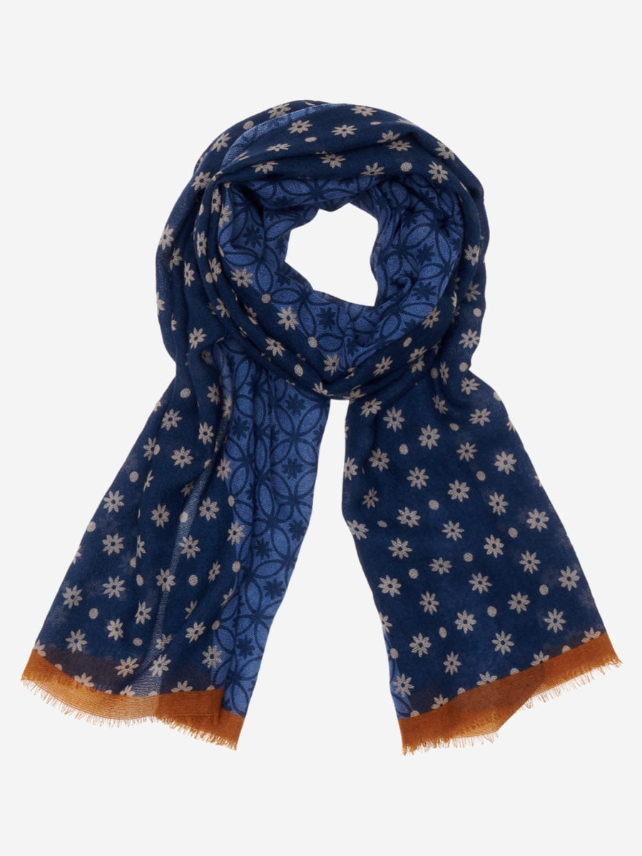 GOGGI Made in Italy offers Solid Blue Muffler Scarf