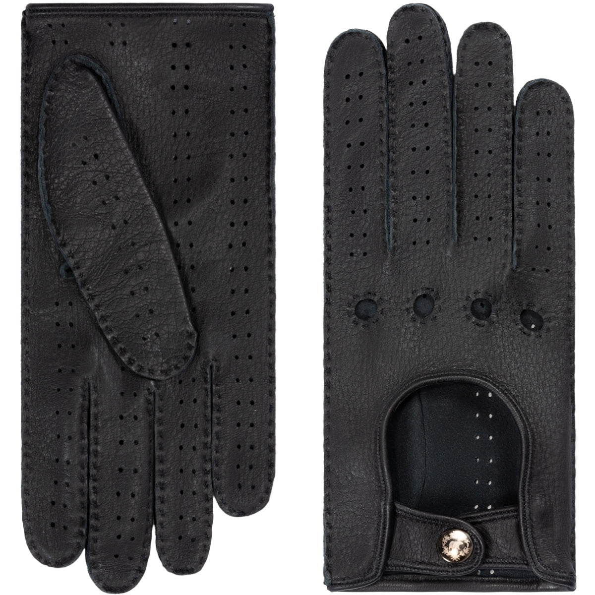 Authentic Race MK2 - Leather Driving Gloves - Black/Black – THE