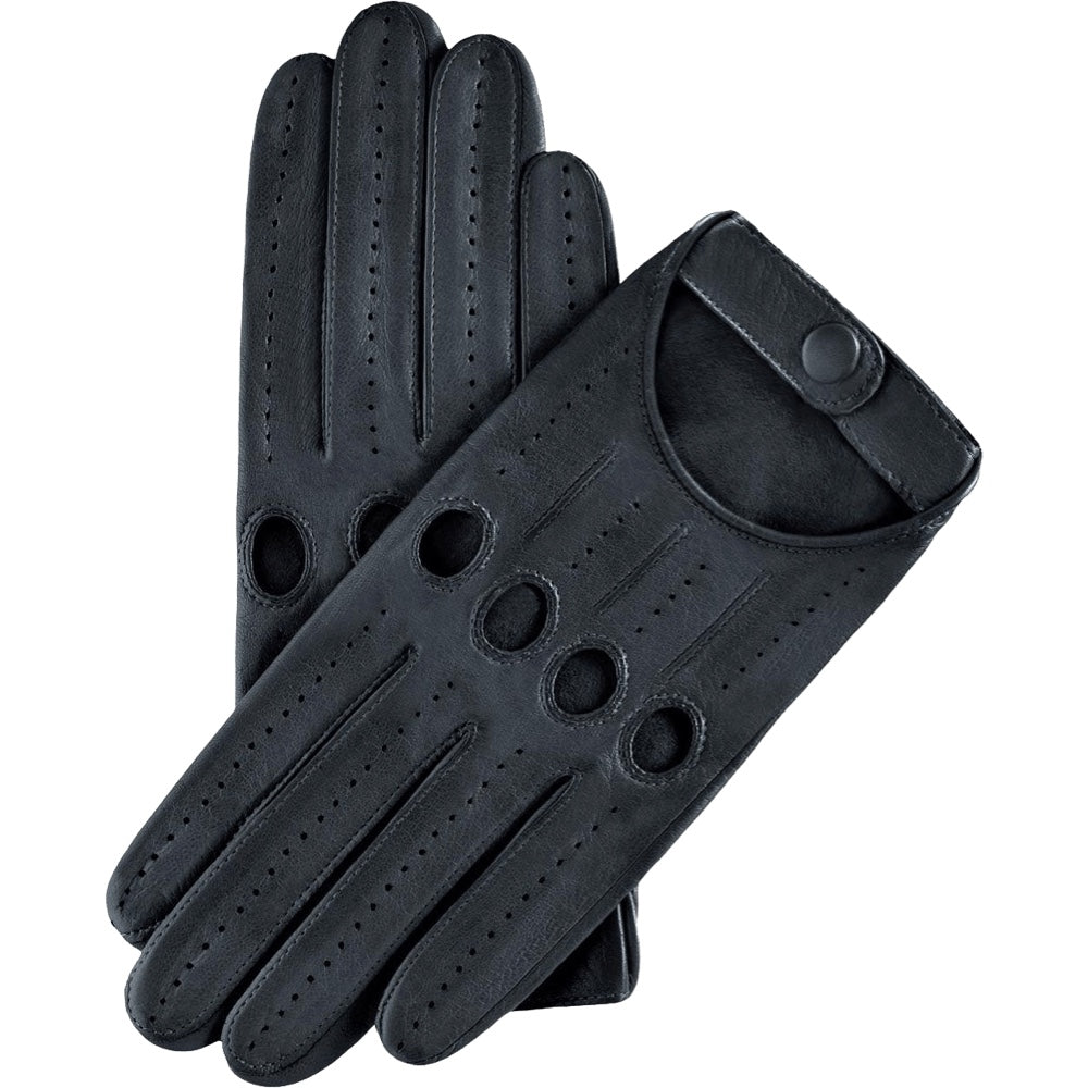 Fingerless Driving Gloves Black - Handmade in Italy – Leather