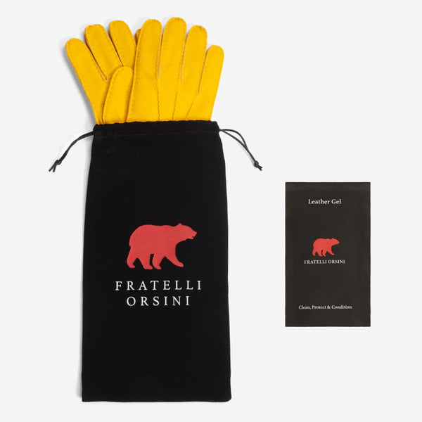 Leather gel & cotton pouch for gloves (free)