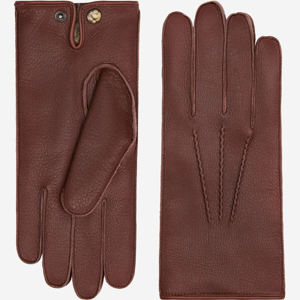 Diego - Italian gloves made of American deerskin leather with fur lining