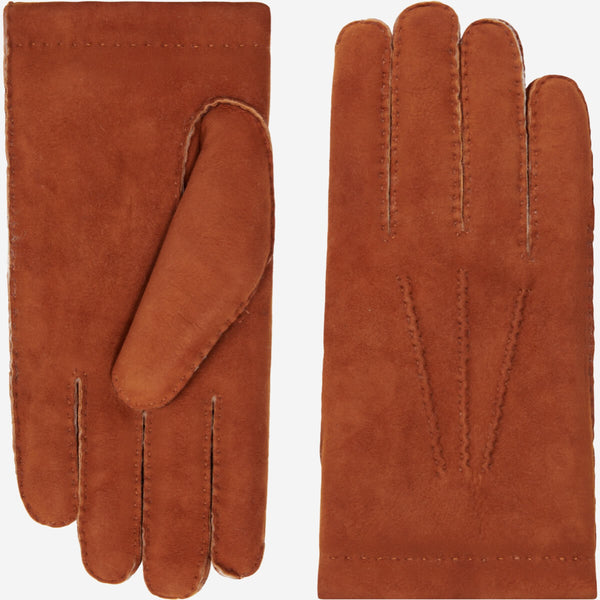 Tommaso - Italian suede leather gloves with luxurious natural sheep fur lining