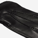 Alessandro (black) - Italian lambskin leather gloves with cashmere lining & touchscreen feature