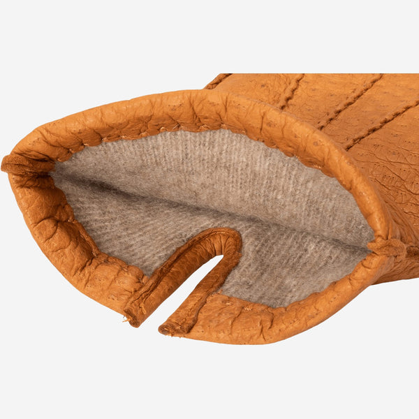 Antonio (brown) - Italian peccary leather gloves with cashmere lining