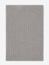 Napoli (light grey) - 100% cashmere ribbed scarf (unisex)