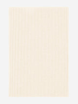 Napoli (cream) - 100% cashmere ribbed scarf (unisex)