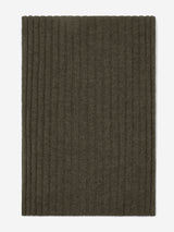 Napoli (dark green) - 100% cashmere ribbed scarf (unisex)