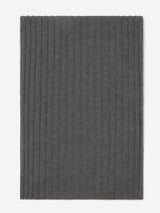 Napoli (dark grey) - 100% cashmere ribbed scarf (unisex)