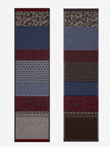 Federico (red/blue) - warm and soft Italian scarf from wool blend