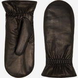 Gianetta (black) – Italian lambskin mittens with luxurious lambswool lining