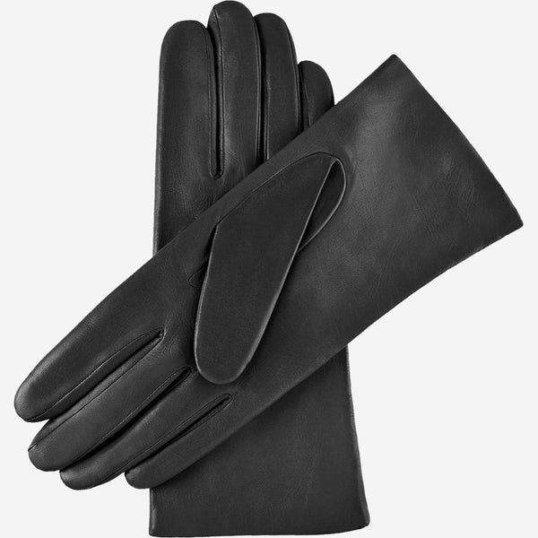 Isabella (black) - Italian lambskin leather gloves with cashmere lining