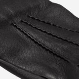 Lorenzo (black) - Italian gloves made of American deerskin leather with cashmere lining