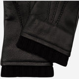 Lorenzo (black) - Italian gloves made of American deerskin leather with cashmere lining