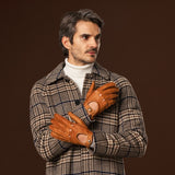 Marcello (brown) – Luxurious Italian peccary driving gloves