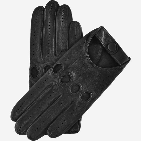 Mario (black) - Italian lambskin leather driving gloves & touchscreen feature