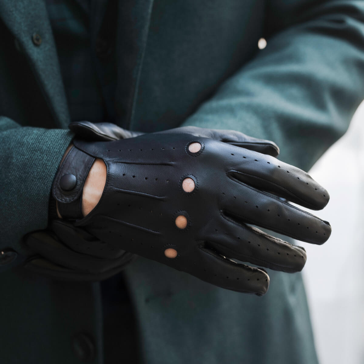 Buy Leather driving gloves black Small