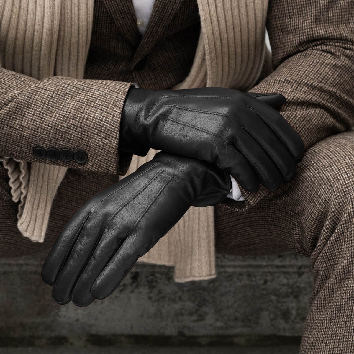 Black Leather on sale Gloves