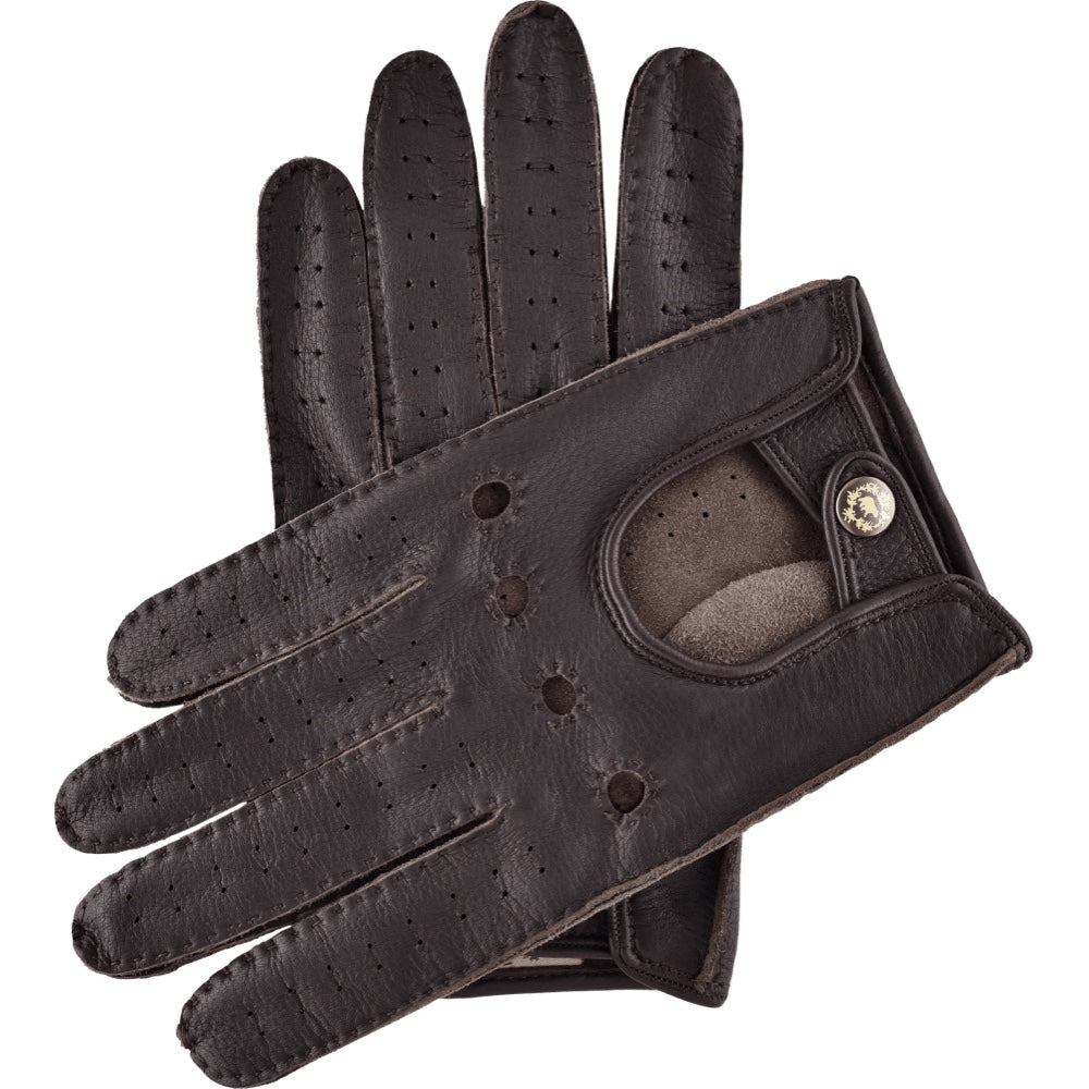 Men's Driving Gloves Deerskin Dark Brown - Made in Italy – Fratelli Orsini