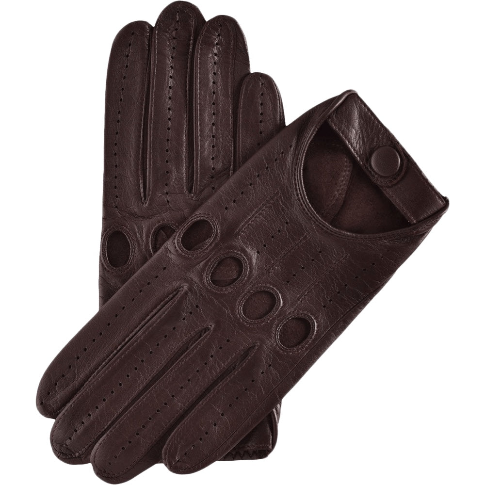 Men's Driving Gloves - Dark Brown - Made in Italy – Fratelli Orsini